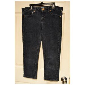 GUESS Women's Embroidered Pocket Blue Jeans Denim Capri Length - Size 29 (M?)